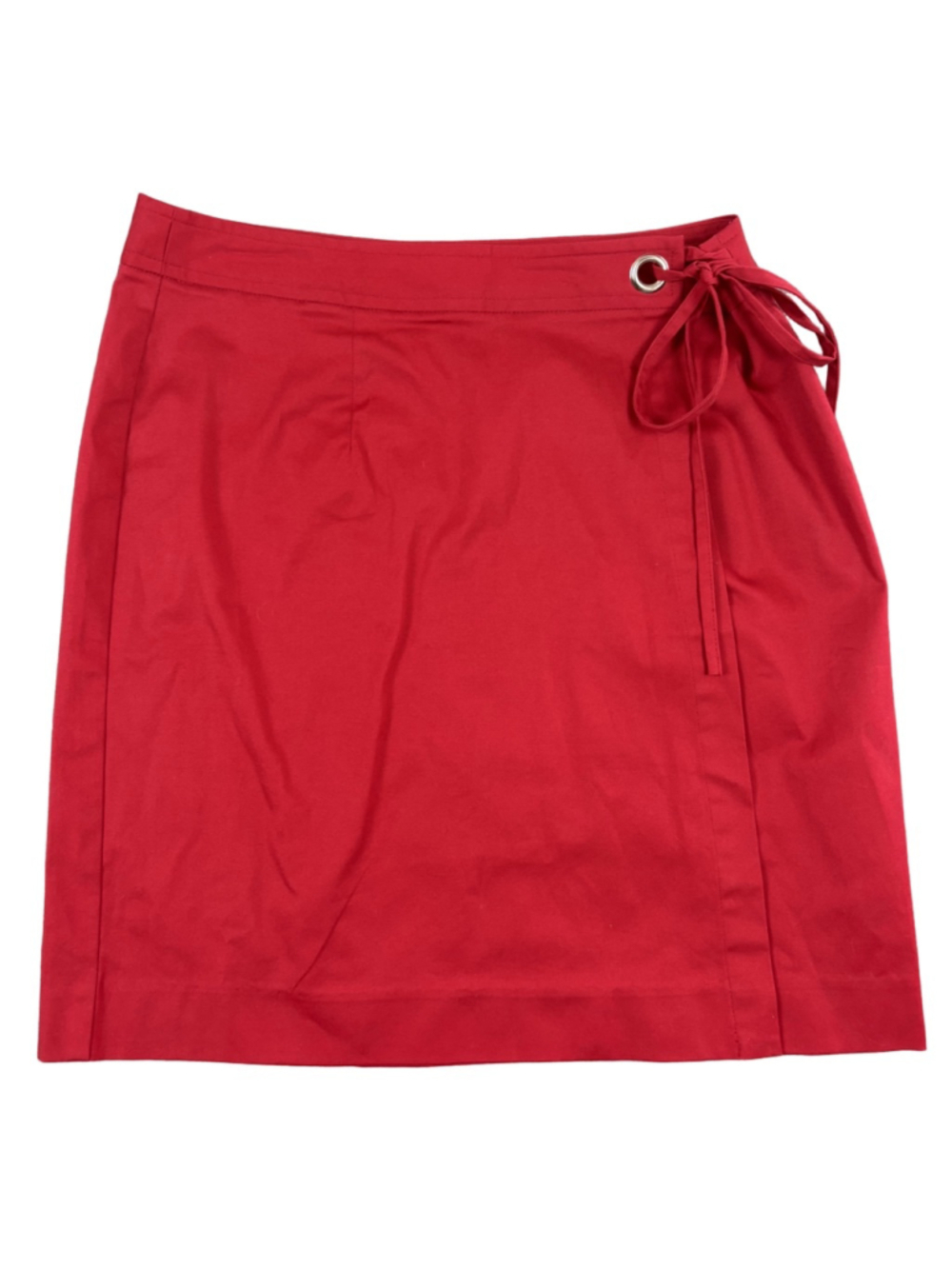 Vintage Annex Petite Stretch Wrap Mini Skirt Red Preppy Golfcore Size 8